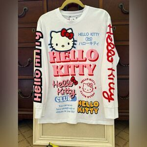 Zara and Hello Kitty white long sleeve Tshirt NWOT M **RARE